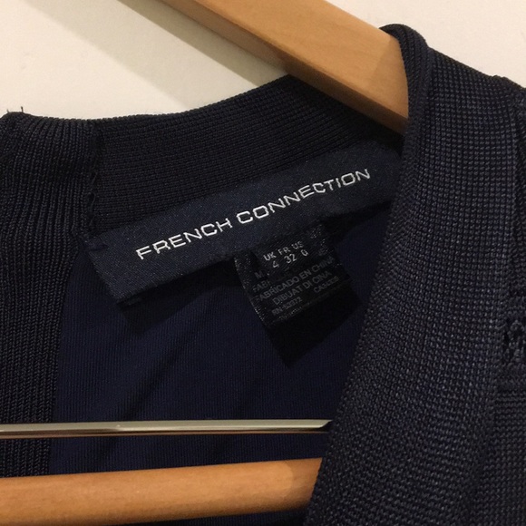 French Connection Navy Blue Bodycon Bandage Dress - Picture 5 of 7